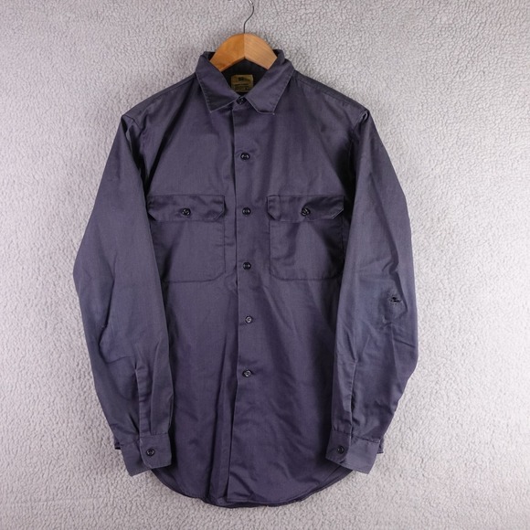 Big Mac Other - Vintage 70s Big Mac Penn-Prest Navy Blue Work Shirt Mens L Long Sleeve JCPenney
